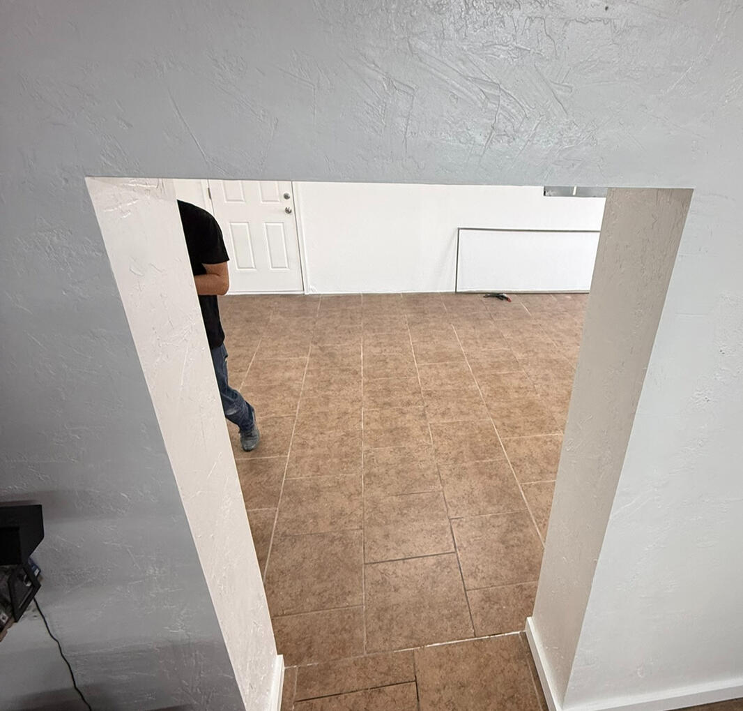 Demo and Drywall, texture,prime,paint for a new Opening Demo and Drywall, texture,prime,paint for a new Opening